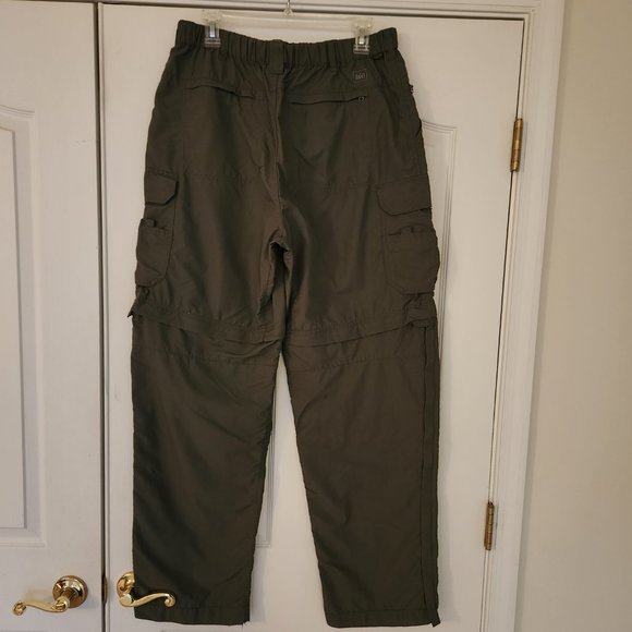 REI Pants Men's LG 34W Lightweight Hiking Zip Off Legs Relaxed Fit Pockets Olive - Picture 11 of 16